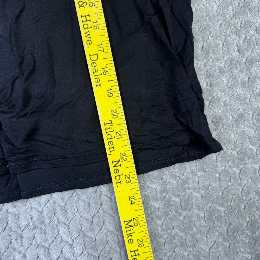 Know One Cares Good Vibes Graphic Tee Black Short Sleeve Boxy T-Shirt Stretch - Picture 6 of 8